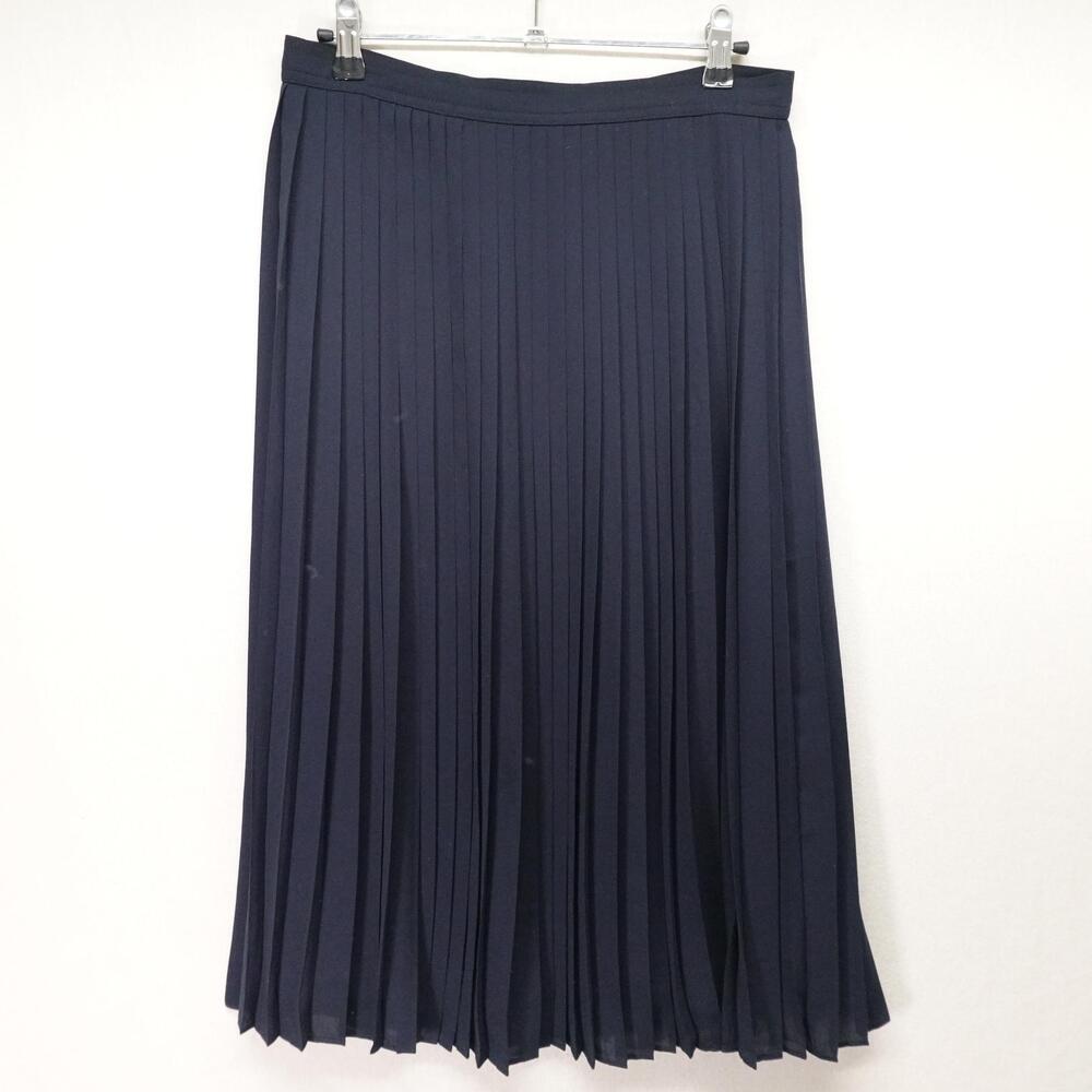 J Crew Skirt Womens 4 Navy Blue Pleated Chiffon Midi Lined Capsule Modest Preppy